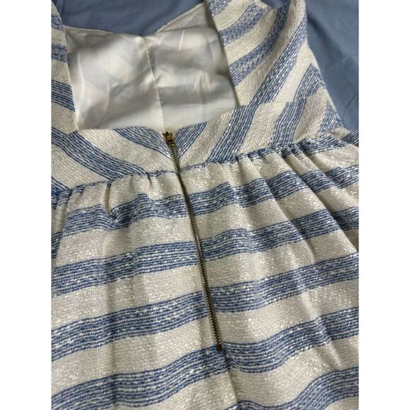 Line & Dot Kelly Mini Mini Dress in Sky Striped Size L Open Back Sexy Chic - Picture 6 of 12